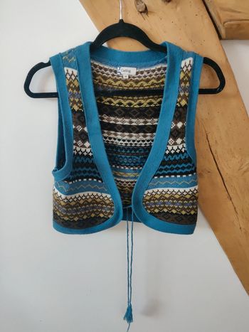 Gilet sans manches vintage acrylique