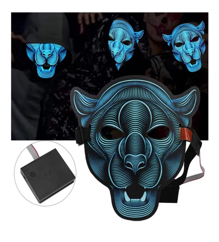 Masque panthère lumineux réactif au son – Goodmark Taille Unique Neuf - photo numéro 7