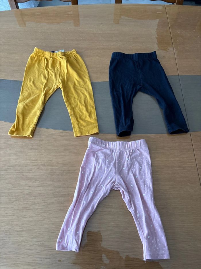 Lot 3 leggings 12 mois