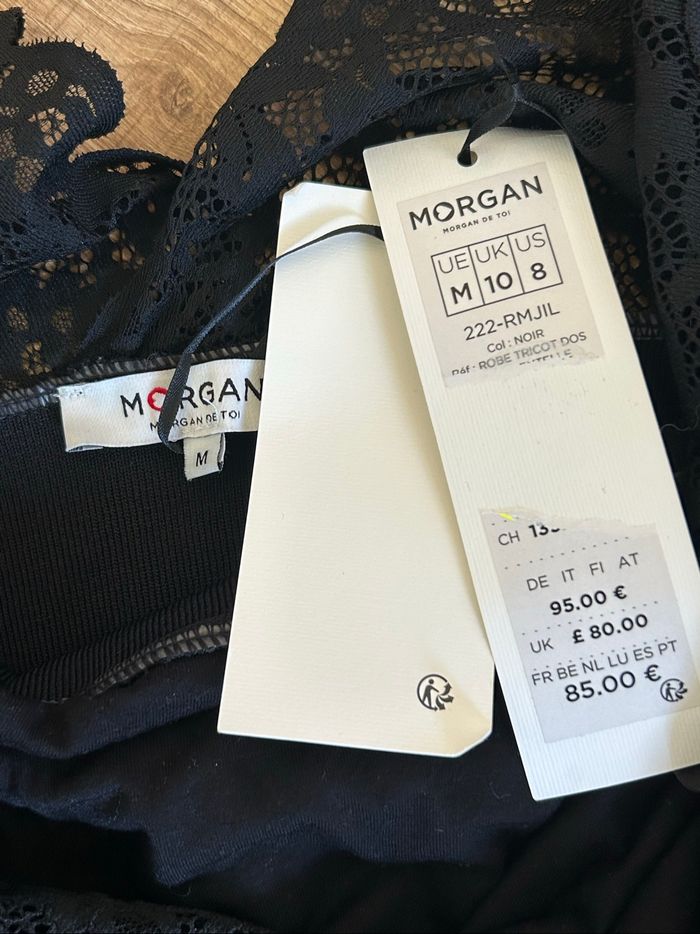 Robe noire neuve avec dentelle Morgan taille M (valeur 85€) - photo numéro 9