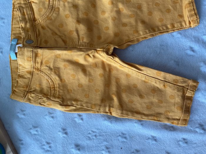 jean jaune à pois taille réglable 6 mois obaibi - photo numéro 6