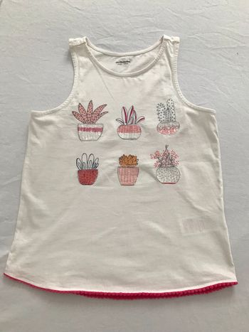 Teeshirt débardeur blanc 10 ans