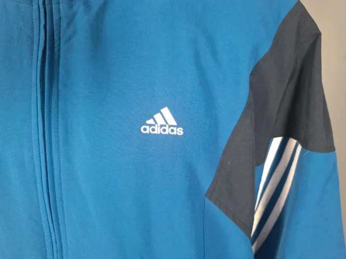 Veste Adidas Vintage Bleu & Noir – Années 2000 – Taille L - imprimé (595) - photo numéro 3