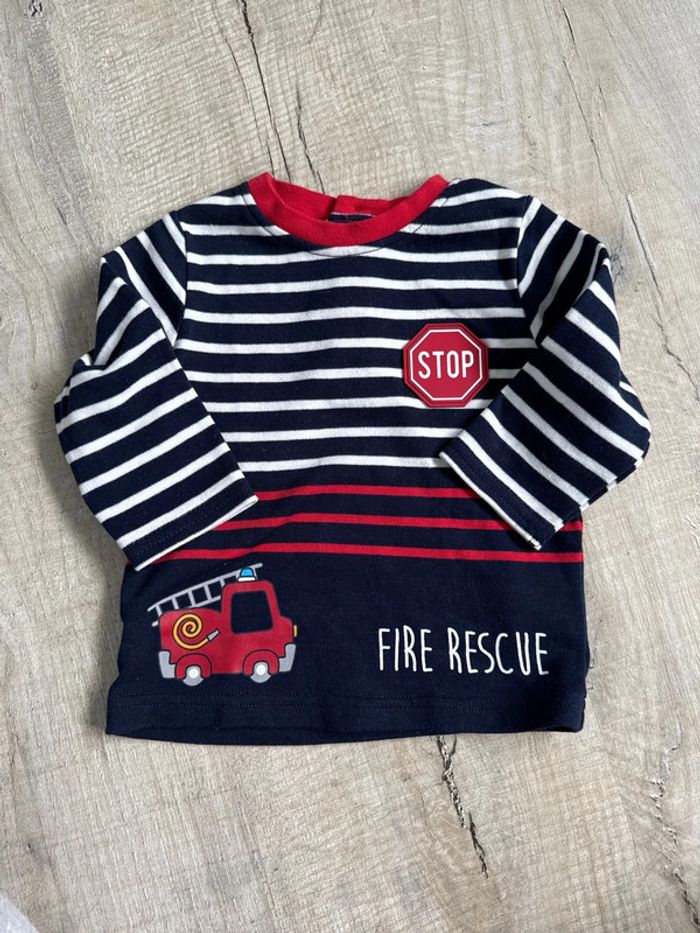 Teeshirt manches longues pompier