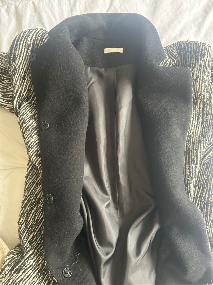 Manteau promod noir et blanc taille 40 - photo numéro 8