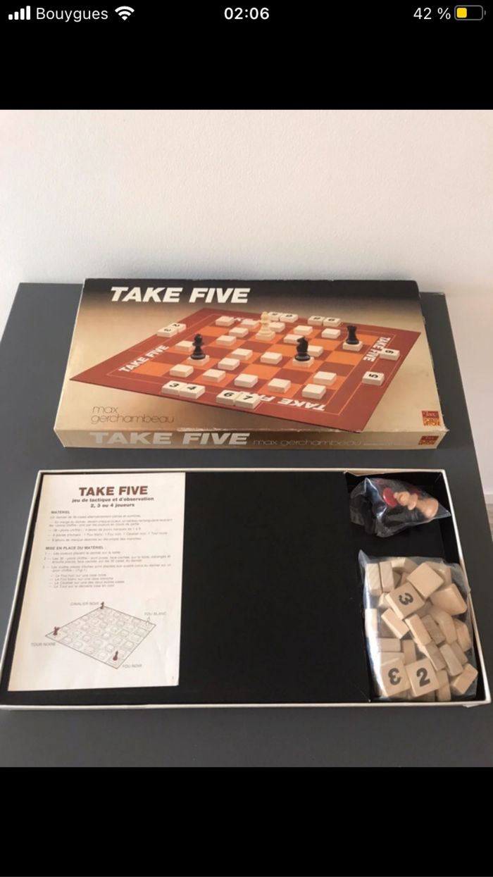 Jeu de société take five complet max gerchambeau