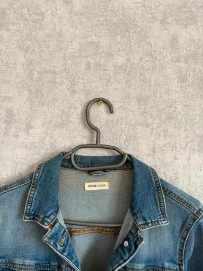 Verse en jean bleu foncé Cache Cache taille S - photo numéro 2