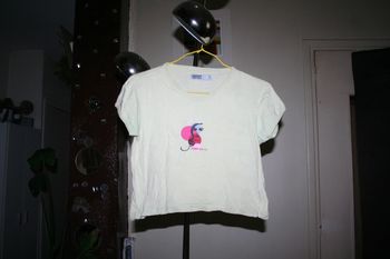 🌸Top crop vert eau et imprimé visage Taille 38 "Teddy Smith" 🌸