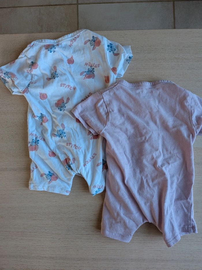 Lot de 2 barboteuses manches courtes Stitch - photo numéro 6