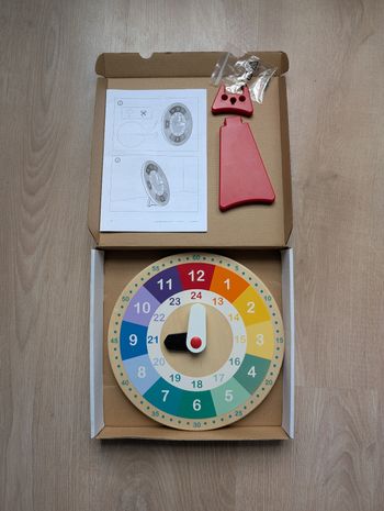 Jeu éducatif - Horloge d'apprentissage en bois