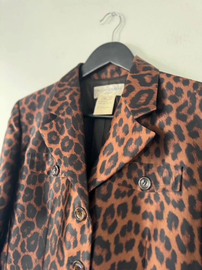 Veste Blazer Léopard Print Yves Saint Laurent Vintage - photo numéro 4