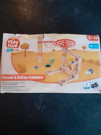 Circuit à billes en bois complet