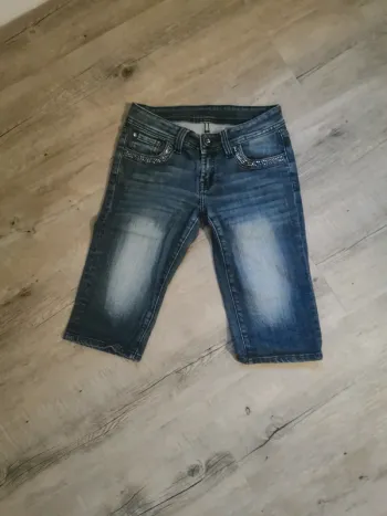 Bermuda jean strass
