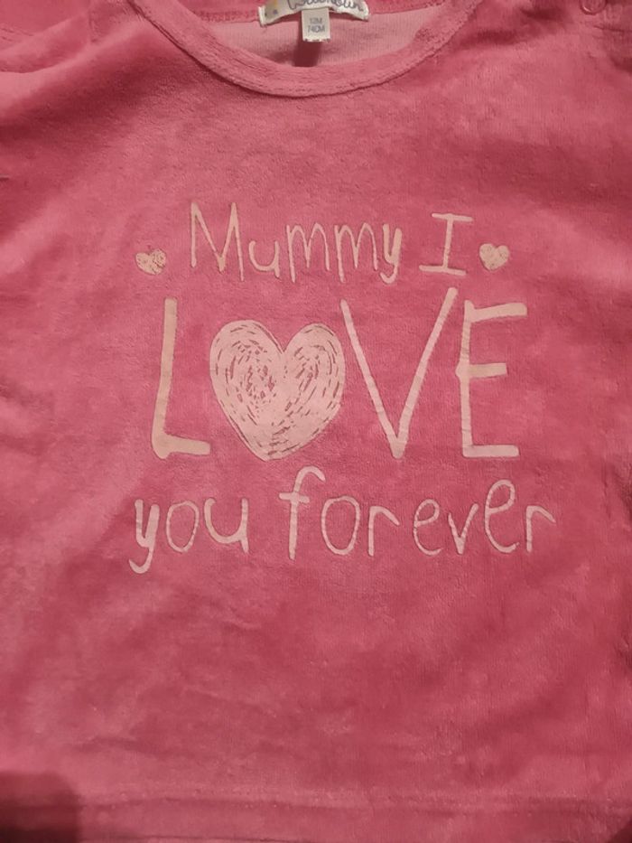 2 hauts de pyjamas velours - photo numéro 2