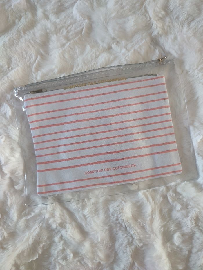 Lot de 2 pochettes à maquillage comptoir des cotonniers - photo numéro 2