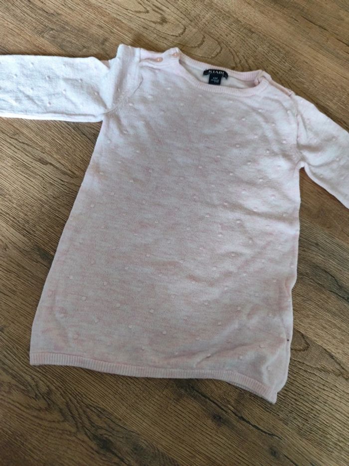 Robe rose longue légère bébé fille 6 mois