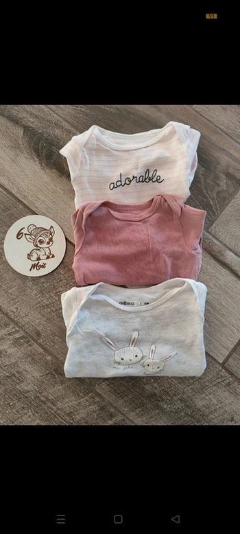 Lot de 3 bodies manches longues Gemo 🤟