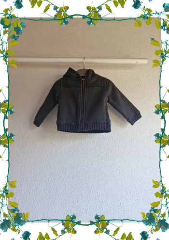 Manteau zippé bébé garçon - Obaïbi - taille 12 mois (74 cm)