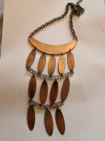 Collier bronze effet usé