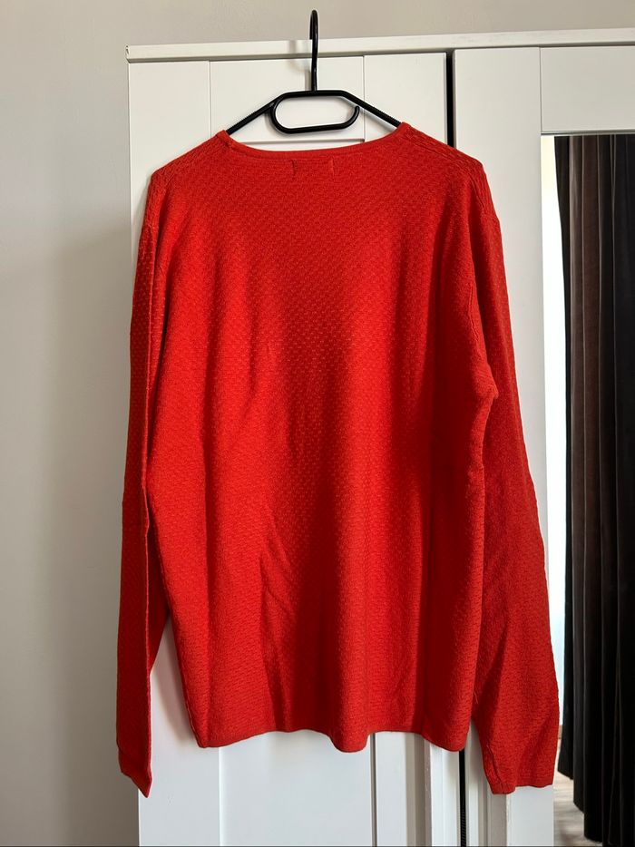 Pull orange à détails uni Homme Zara Taille L - photo numéro 9