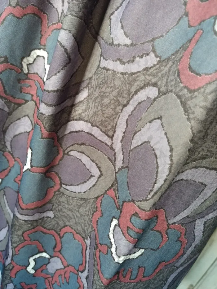 Robe vintage automne hiver gris grise marron dress - photo numéro 2