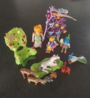 Fée avec lutins Licorne et petits animaux Playmobil