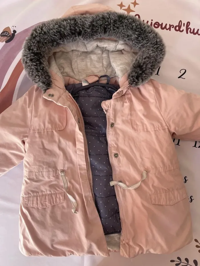 🧥 Manteau 2-en-1 Obaïbi bébé fille – Taille 23 mois / 86 cm - photo numéro 5