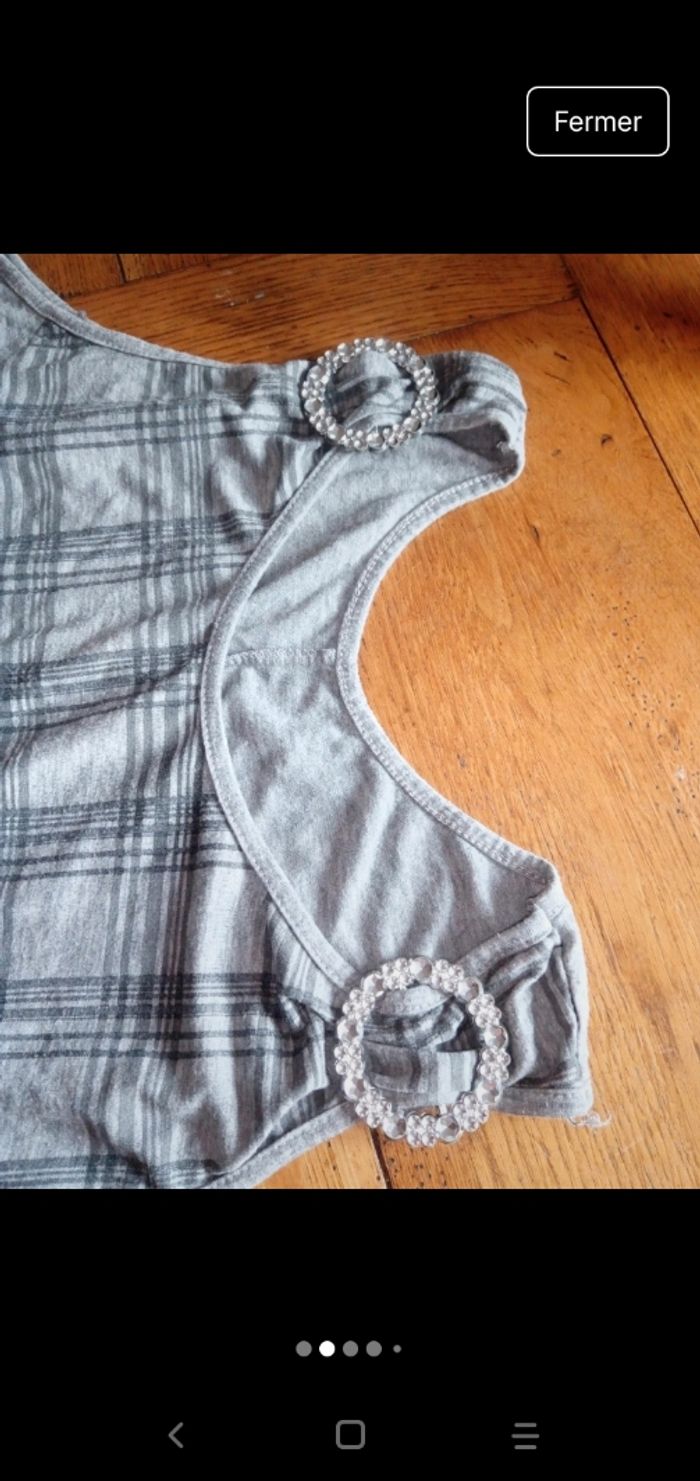 Haut tunique, taille 5 avec strass en 48/50 - photo numéro 2