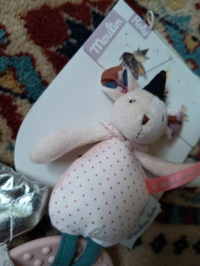 Anneau hochet éveil souris il était une fois moulin roty - photo numéro 12