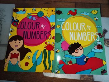 Lot de 2 très beaux livres coloriages à chiffres