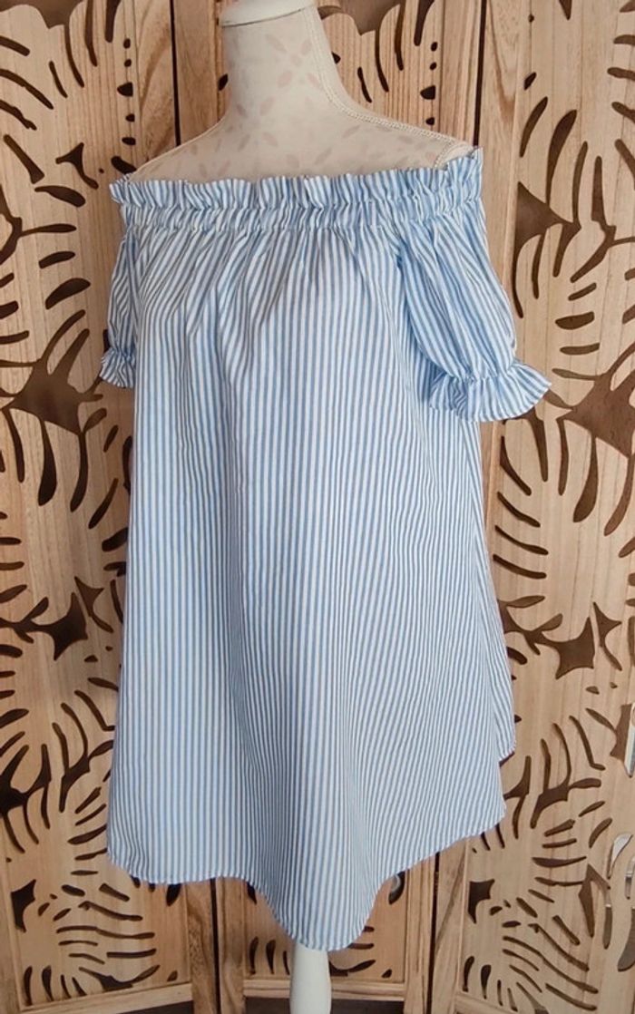 Robe mini à rayures Taille S - photo numéro 3
