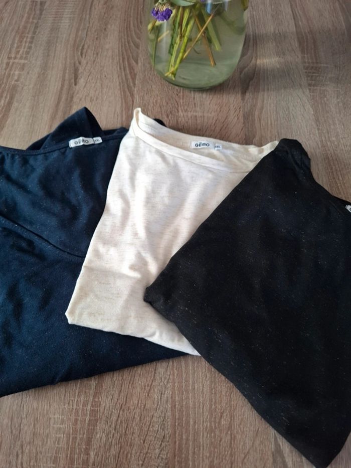 Lot de t-shirts femme taille XXL ou 46 - photo numéro 2