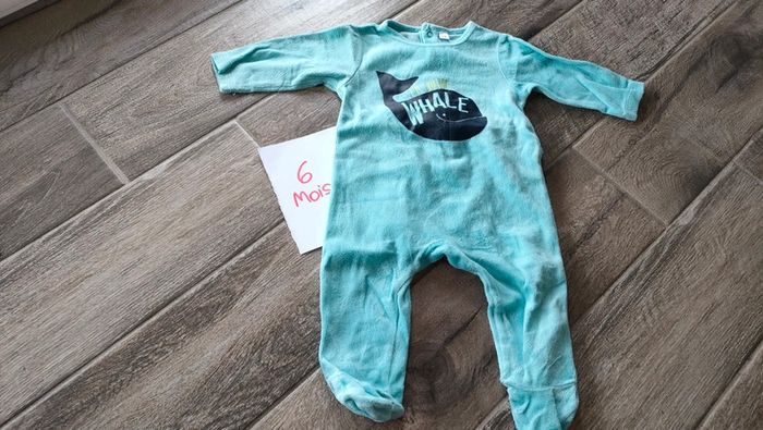 Pyjama grenouillère velours baleine