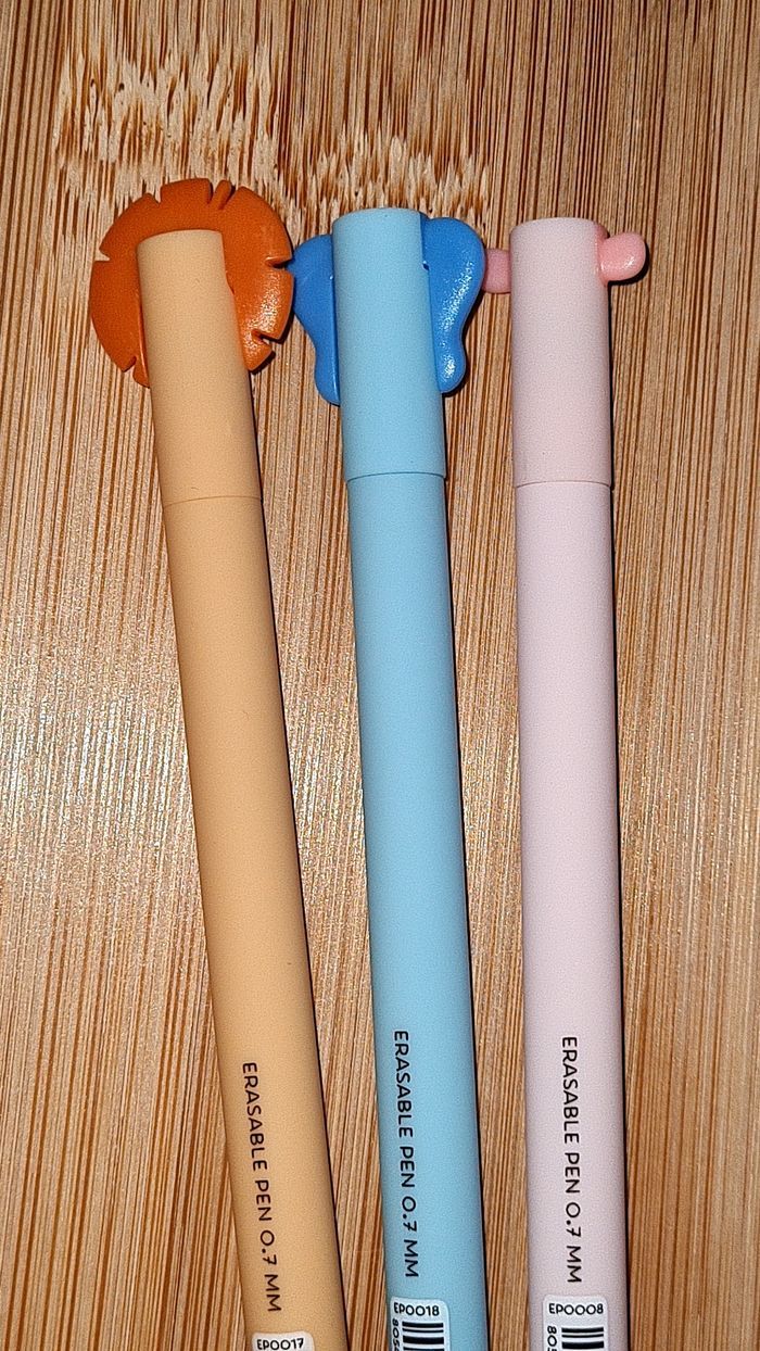 Legami Cochon 🐷+ Éléphant 🐘+ Lion 🦁Savane 2024 = 3 Stylos effaçables Neufs - photo numéro 5