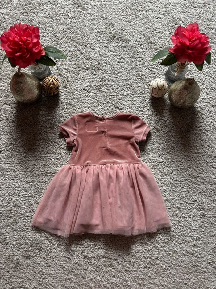 🌺Robe manche courte rose en velours avec tutu Disney La fée clochette Taille 3-6mois/68cm🌺 - photo numéro 6