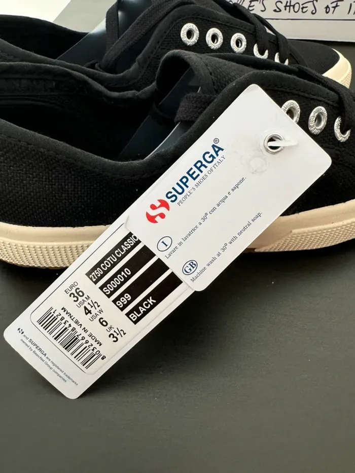 Superga 2750 COTU Classic black white taille 36 - photo numéro 5