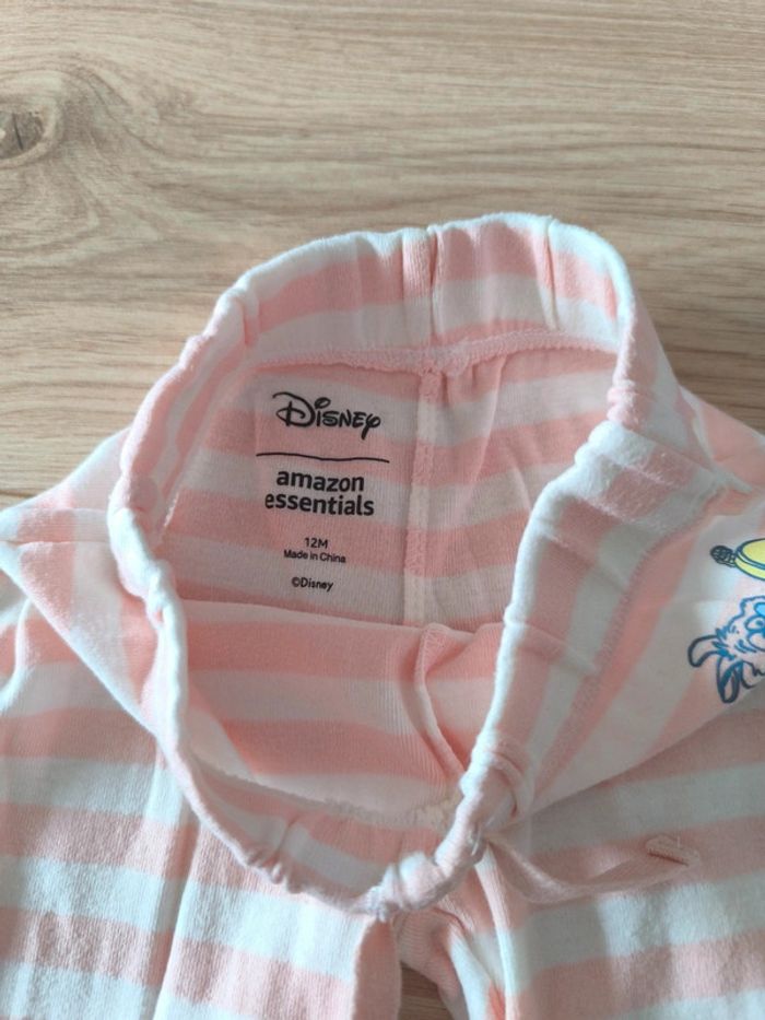 Jogging léger rose et blanc rayé Amazon Disney thème Alice aux Pays des Merveilles - Taille 12 mois - photo numéro 3