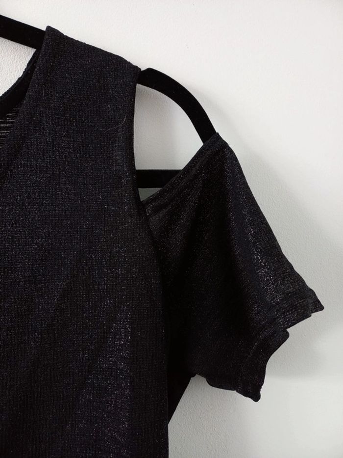 T-shirt noir pailleté - photo numéro 3