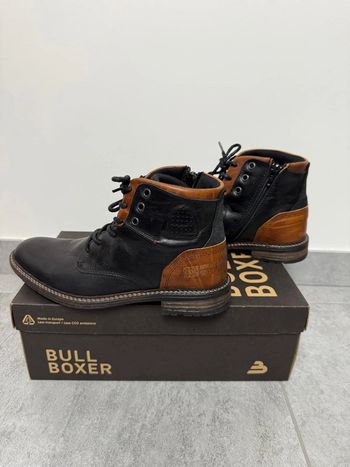 Bottines Bullboxer homme noires et cognac taille 40 super état