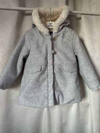 Manteau capuche fille gris 3 ans kiabi