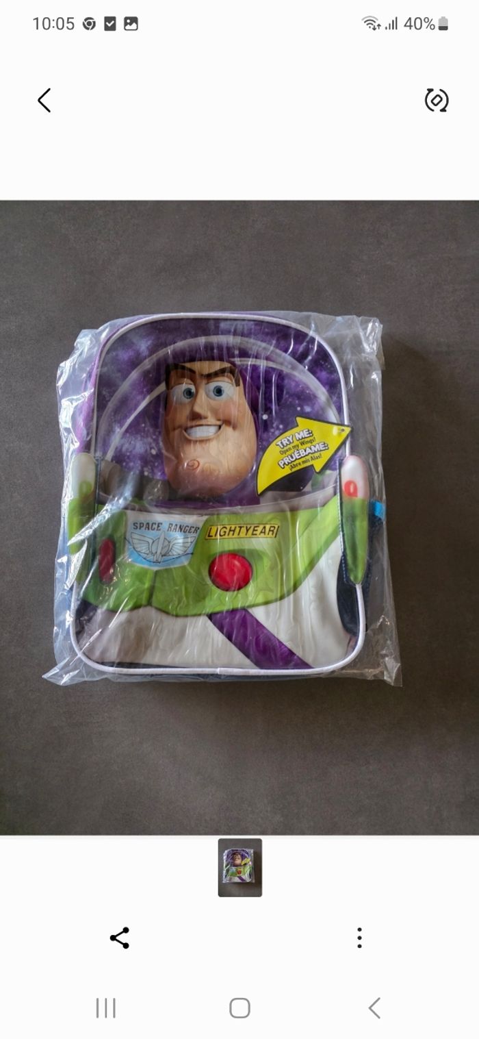 Sac à dos Buzz l'éclair neuf