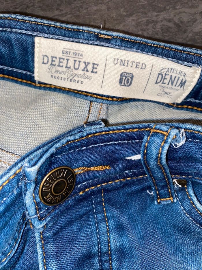 Bermuda en jean #deeluxe#taille 10/12 ans - photo numéro 3
