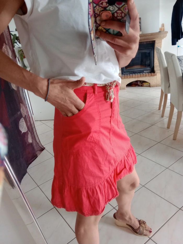 Jupe femme 34 rouge c85 - photo numéro 7