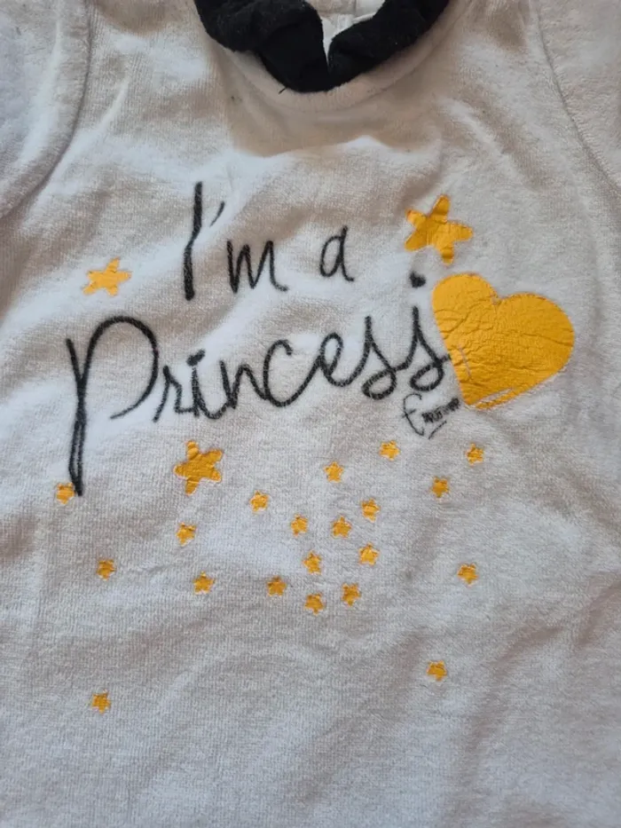 Pyjama velours 6 mois “I’m a Princess” Très bon état 👑💖 - photo numéro 2