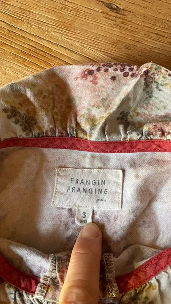 Blouse Frangin Frangine col Claudine 3 ans - photo numéro 3