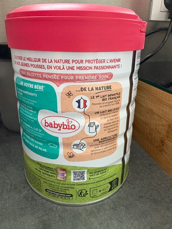 Lait Babybio optigest 2 - photo numéro 2