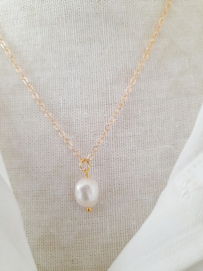 Collier perle d eau douce véritable - photo numéro 4