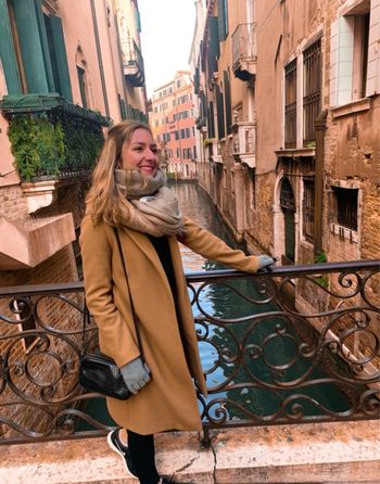 Manteau long Zara marron