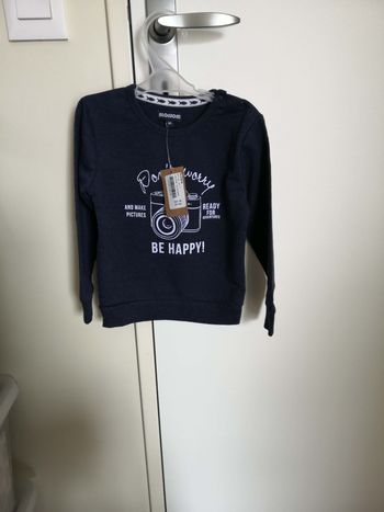 Sweat léger (Bleu marine, appareil photo) 86 cm Blossom Neuf