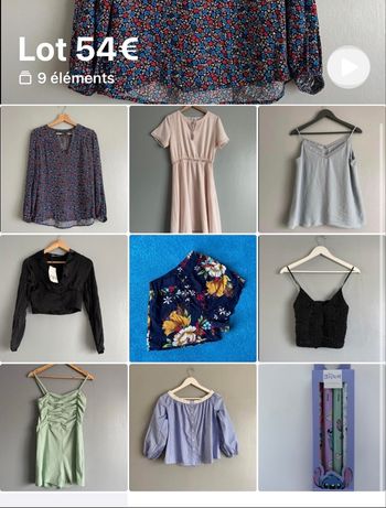 Lot vêtements + stylo Stitch 